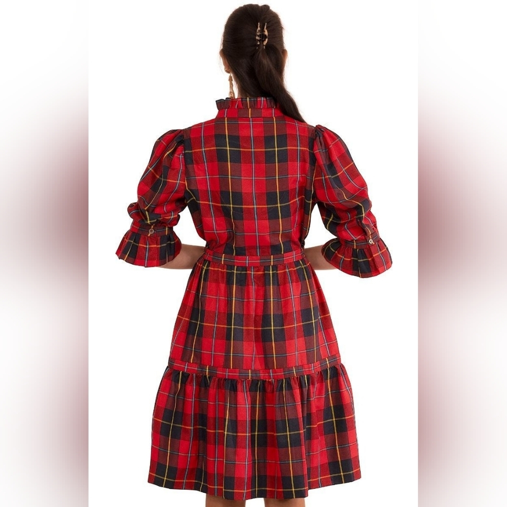 Plaid Ruffle Dress - Picture 4 of 11